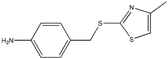 4-{[(4-methyl-1,3-thiazol-2-yl)sulfanyl]methyl}aniline Structure