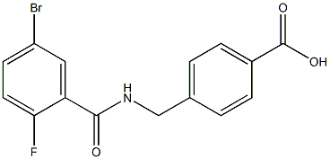 4-{[(5-bromo-2-fluorophenyl)formamido]methyl}benzoic acid,,结构式