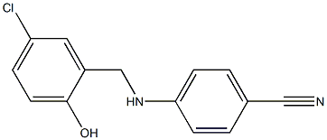 4-{[(5-chloro-2-hydroxyphenyl)methyl]amino}benzonitrile,,结构式