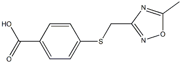  4-{[(5-methyl-1,2,4-oxadiazol-3-yl)methyl]sulfanyl}benzoic acid