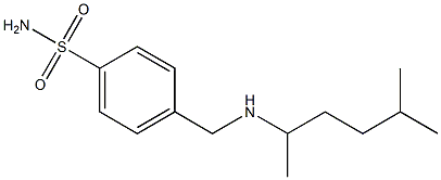 4-{[(5-methylhexan-2-yl)amino]methyl}benzene-1-sulfonamide 化学構造式