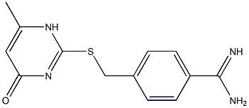 4-{[(6-methyl-4-oxo-1,4-dihydropyrimidin-2-yl)sulfanyl]methyl}benzene-1-carboximidamide