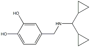 4-{[(dicyclopropylmethyl)amino]methyl}benzene-1,2-diol,,结构式