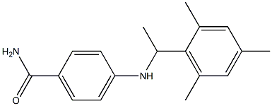 4-{[1-(2,4,6-trimethylphenyl)ethyl]amino}benzamide