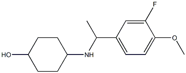 4-{[1-(3-fluoro-4-methoxyphenyl)ethyl]amino}cyclohexan-1-ol,,结构式