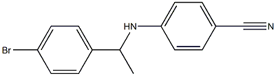 4-{[1-(4-bromophenyl)ethyl]amino}benzonitrile,,结构式
