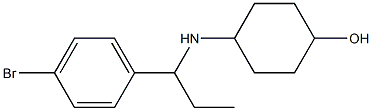 4-{[1-(4-bromophenyl)propyl]amino}cyclohexan-1-ol,,结构式