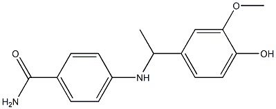 4-{[1-(4-hydroxy-3-methoxyphenyl)ethyl]amino}benzamide Structure