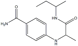 4-{[1-(butan-2-ylcarbamoyl)ethyl]amino}benzamide,,结构式