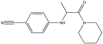 4-{[1-oxo-1-(piperidin-1-yl)propan-2-yl]amino}benzonitrile Struktur