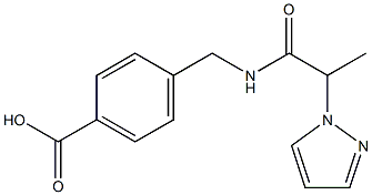 4-{[2-(1H-pyrazol-1-yl)propanamido]methyl}benzoic acid,,结构式