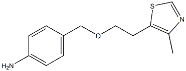 4-{[2-(4-methyl-1,3-thiazol-5-yl)ethoxy]methyl}aniline Structure