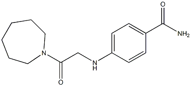 4-{[2-(azepan-1-yl)-2-oxoethyl]amino}benzamide,,结构式
