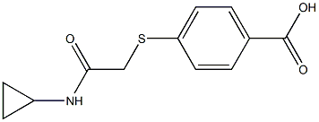 4-{[2-(cyclopropylamino)-2-oxoethyl]thio}benzoic acid Structure