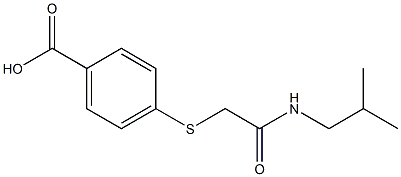 4-{[2-(isobutylamino)-2-oxoethyl]thio}benzoic acid,,结构式