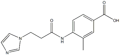 4-{[3-(1H-imidazol-1-yl)propanoyl]amino}-3-methylbenzoic acid Struktur