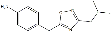 4-{[3-(2-methylpropyl)-1,2,4-oxadiazol-5-yl]methyl}aniline,,结构式