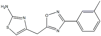4-{[3-(3-methylphenyl)-1,2,4-oxadiazol-5-yl]methyl}-1,3-thiazol-2-amine Struktur