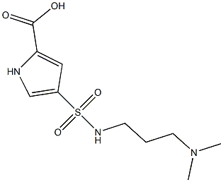 4-{[3-(dimethylamino)propyl]sulfamoyl}-1H-pyrrole-2-carboxylic acid 结构式