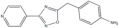 4-{[3-(pyridin-4-yl)-1,2,4-oxadiazol-5-yl]methyl}aniline,,结构式