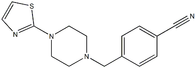 4-{[4-(1,3-thiazol-2-yl)piperazin-1-yl]methyl}benzonitrile,,结构式