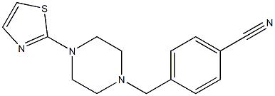 4-{[4-(1,3-thiazol-2-yl)piperazin-1-yl]methyl}benzonitrile 化学構造式