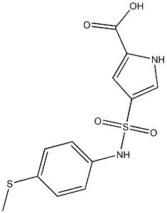 4-{[4-(methylsulfanyl)phenyl]sulfamoyl}-1H-pyrrole-2-carboxylic acid Structure