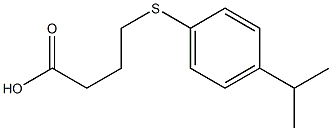 4-{[4-(propan-2-yl)phenyl]sulfanyl}butanoic acid,,结构式