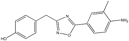 4-{[5-(4-amino-3-methylphenyl)-1,2,4-oxadiazol-3-yl]methyl}phenol|