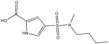 4-{[butyl(methyl)amino]sulfonyl}-1H-pyrrole-2-carboxylic acid,,结构式