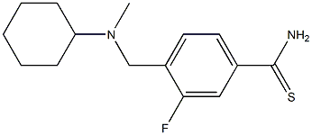 4-{[cyclohexyl(methyl)amino]methyl}-3-fluorobenzene-1-carbothioamide Structure