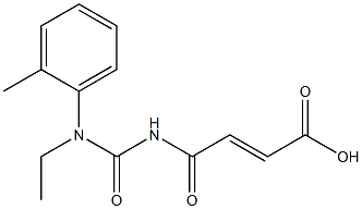 4-{[ethyl(2-methylphenyl)carbamoyl]amino}-4-oxobut-2-enoic acid 化学構造式