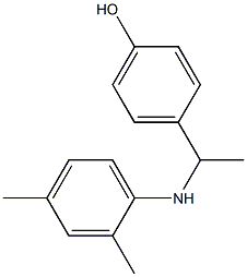 4-{1-[(2,4-dimethylphenyl)amino]ethyl}phenol,,结构式