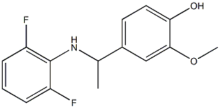 4-{1-[(2,6-difluorophenyl)amino]ethyl}-2-methoxyphenol,,结构式