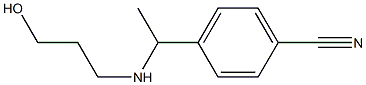 4-{1-[(3-hydroxypropyl)amino]ethyl}benzonitrile 化学構造式