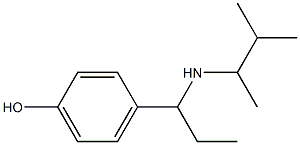4-{1-[(3-methylbutan-2-yl)amino]propyl}phenol,,结构式