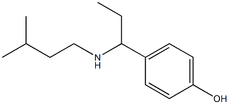 4-{1-[(3-methylbutyl)amino]propyl}phenol Structure