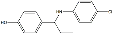 4-{1-[(4-chlorophenyl)amino]propyl}phenol,,结构式
