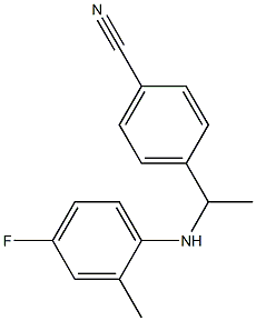 4-{1-[(4-fluoro-2-methylphenyl)amino]ethyl}benzonitrile