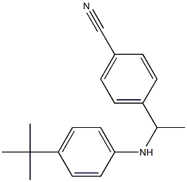 4-{1-[(4-tert-butylphenyl)amino]ethyl}benzonitrile Structure