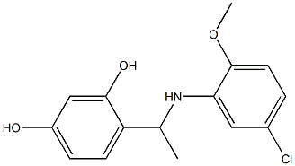 4-{1-[(5-chloro-2-methoxyphenyl)amino]ethyl}benzene-1,3-diol