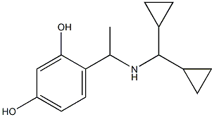 4-{1-[(dicyclopropylmethyl)amino]ethyl}benzene-1,3-diol,,结构式