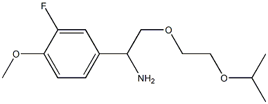 4-{1-amino-2-[2-(propan-2-yloxy)ethoxy]ethyl}-2-fluoro-1-methoxybenzene,,结构式