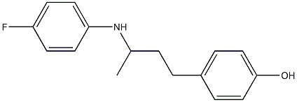 4-{3-[(4-fluorophenyl)amino]butyl}phenol Struktur