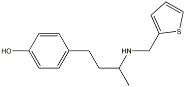 4-{3-[(thiophen-2-ylmethyl)amino]butyl}phenol,,结构式