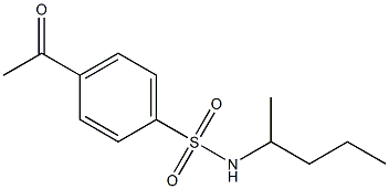 4-acetyl-N-(pentan-2-yl)benzene-1-sulfonamide Structure