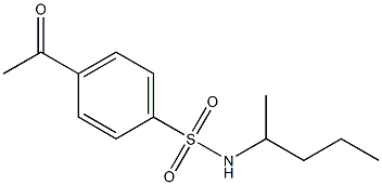 4-acetyl-N-(pentan-2-yl)benzene-1-sulfonamide 结构式