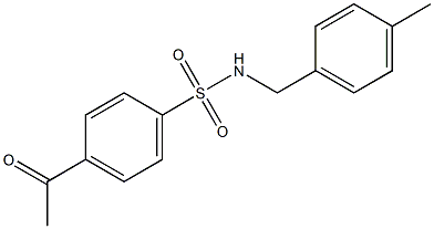 4-acetyl-N-[(4-methylphenyl)methyl]benzene-1-sulfonamide Structure