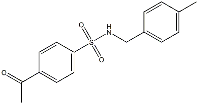 4-acetyl-N-[(4-methylphenyl)methyl]benzene-1-sulfonamide Struktur