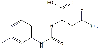 4-amino-2-({[(3-methylphenyl)amino]carbonyl}amino)-4-oxobutanoic acid